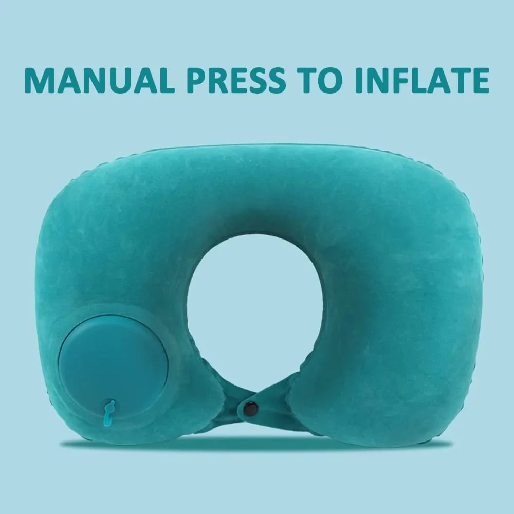 Tpu Press Inflatable U-Shaped Travel Pillow - Image 6