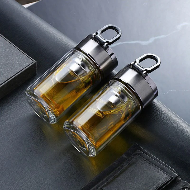 180ML High Borosilicate Tea and Water Separation Travel Mug - Image 8