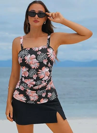 💥Last Day Special Sale 49% OFF🩱Women Vintage Tummy Control Two Piece Tankini Swimsuits - Image 5