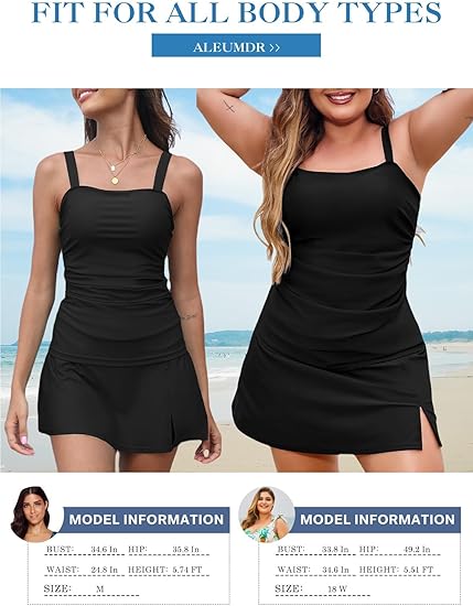 💥Last Day Special Sale 49% OFF🩱Women Vintage Tummy Control Two Piece Tankini Swimsuits - Image 6