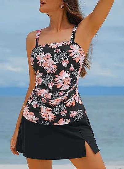 💥Last Day Special Sale 49% OFF🩱Women Vintage Tummy Control Two Piece Tankini Swimsuits - Image 9