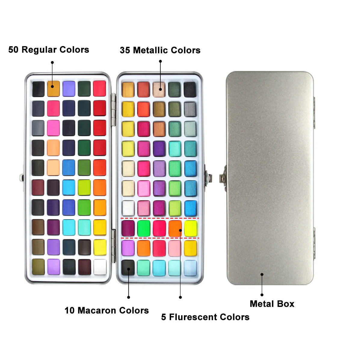 Premium Watercolor Set Of 50 With Brush - Image 11