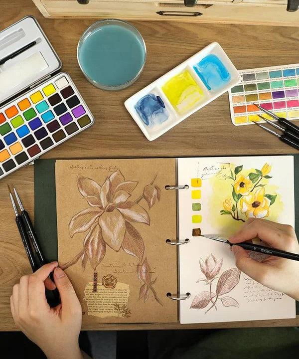 Premium Watercolor Set Of 50 With Brush - Image 9