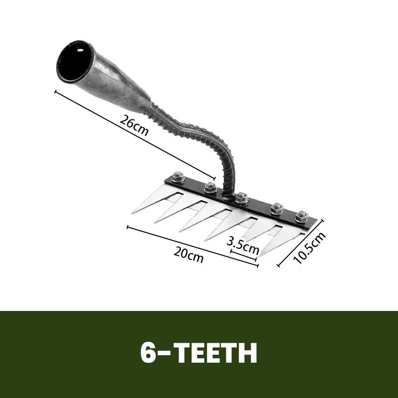 5/6/7/8 Teeth Carbon Steel Garden Weeding Rake - Image 10