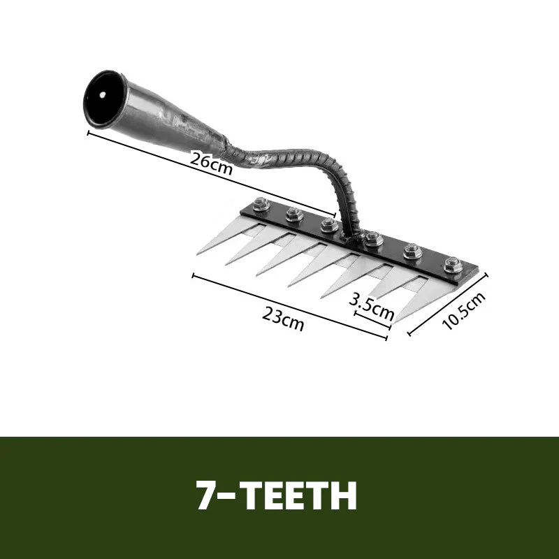 5/6/7/8 Teeth Carbon Steel Garden Weeding Rake - Image 11