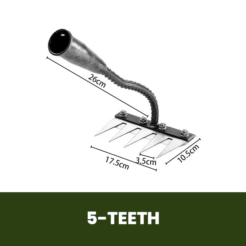 5/6/7/8 Teeth Carbon Steel Garden Weeding Rake - Image 9