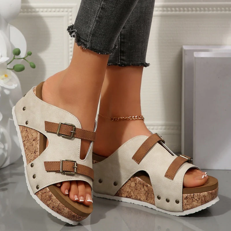 🔥Summer Promotion 50% OFF🔥 Women's Fashion Cutout Platform Wedge Sandals - Image 9