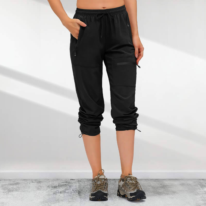 Women's Hiking 5 Zipper Pockets Quick Drying Pants - Image 6