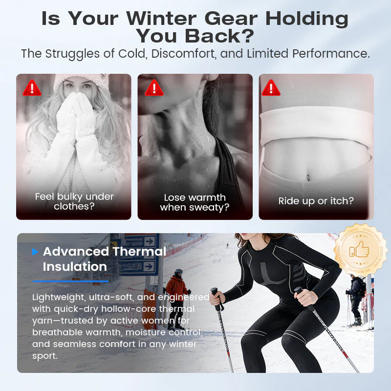 Women's Quick Dry Thermal Underwear Set for Sports - Image 2
