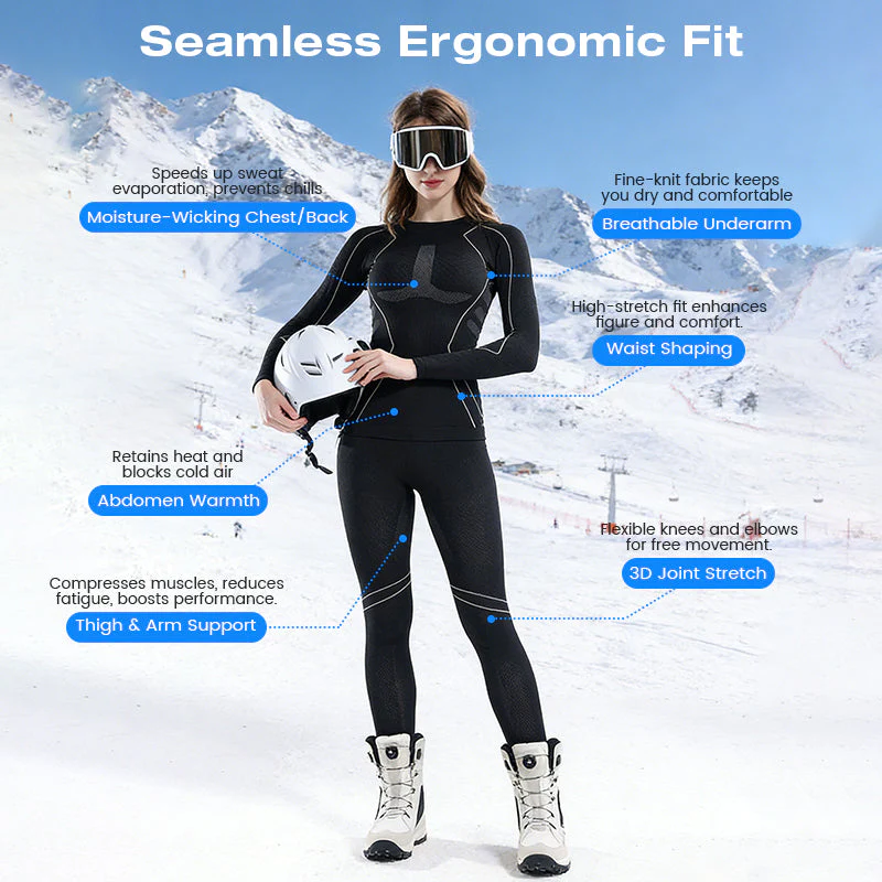 Women's Quick Dry Thermal Underwear Set for Sports - Image 3