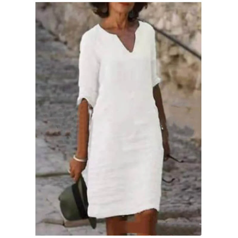 Women's V-Neck Print Dress - Image 4