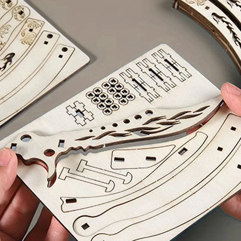Wooden Military Knife Model Puzzle - Image 3