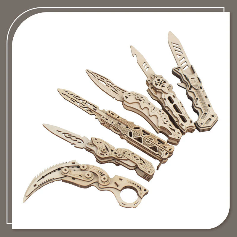 Wooden Military Knife Model Puzzle - Image 6