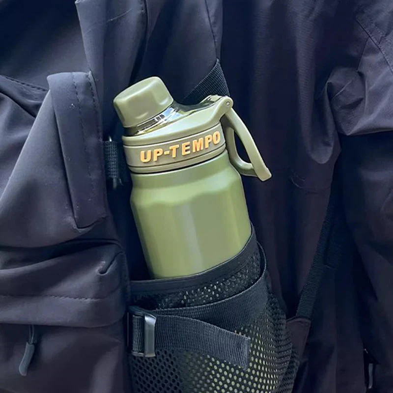 Stainless Steel Insulated Water Bottle with Handle Straw Lid - Image 12