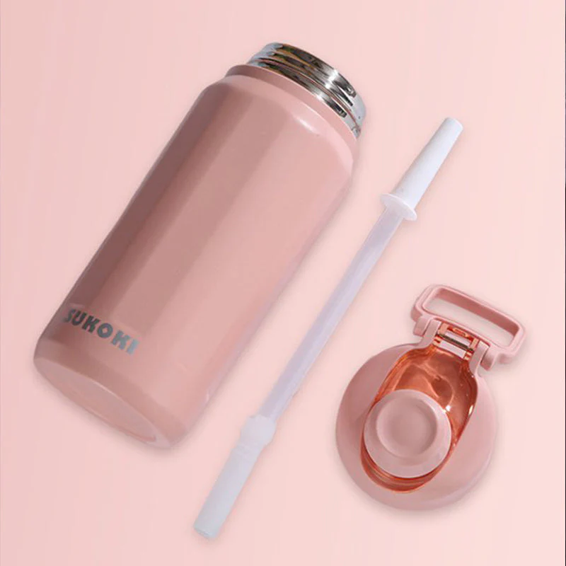 Stainless Steel Insulated Water Bottle with Handle Straw Lid - Image 13