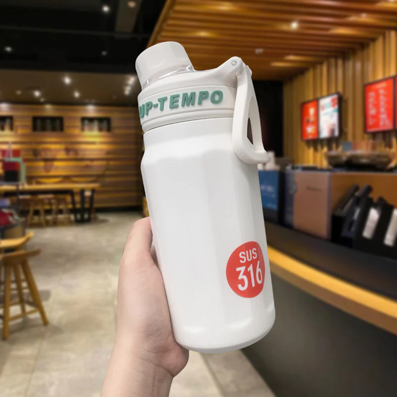 Stainless Steel Insulated Water Bottle with Handle Straw Lid - Image 16