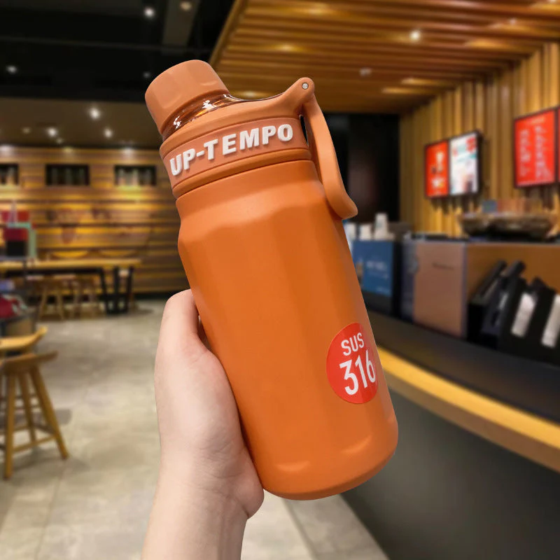 Stainless Steel Insulated Water Bottle with Handle Straw Lid - Image 17