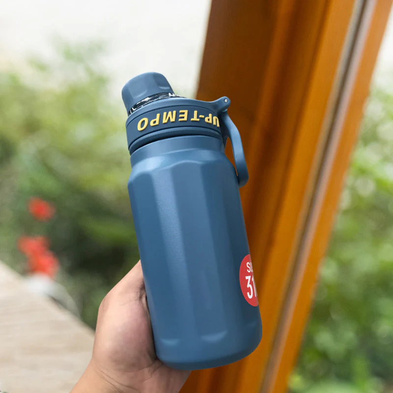 Stainless Steel Insulated Water Bottle with Handle Straw Lid - Image 19
