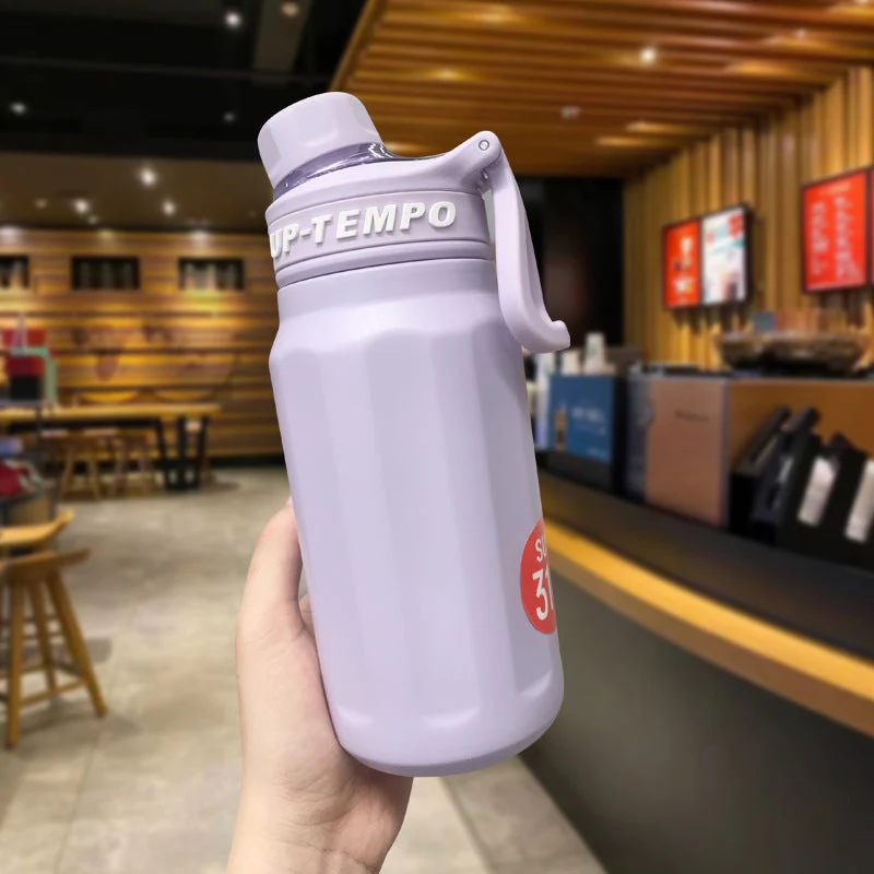 Stainless Steel Insulated Water Bottle with Handle Straw Lid - Image 21