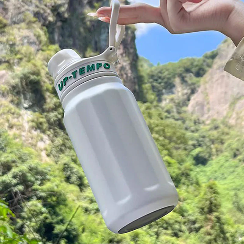 Stainless Steel Insulated Water Bottle with Handle Straw Lid - Image 9